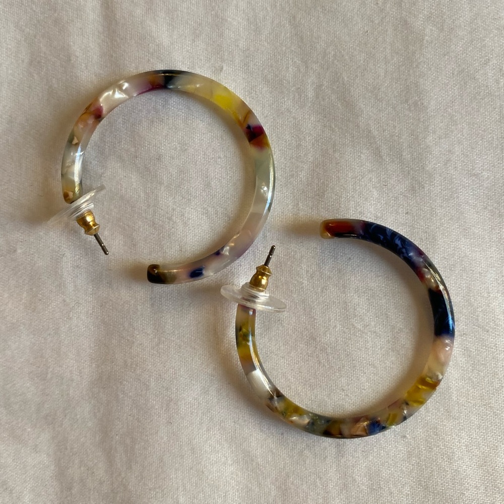 Resin Hoop Earrings